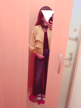 「ベルイエロー」｜「アイテム（ブルゾン）」を使った、Kaoriさん（レディース・157cm）の春コーディネート
