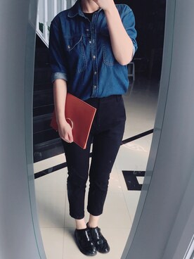 「jeans shirt」｜summybaiiさん（レディース・165cm）の春コーディネート