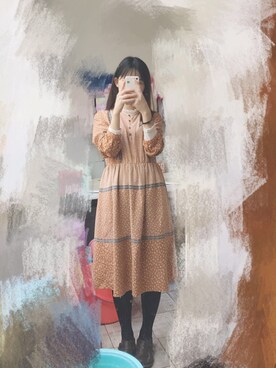 「ehka sopo（エヘカソポ）のアイテム（カバーオール）」を使った、tanholicさん（レディース・160cm）の冬コーディネート