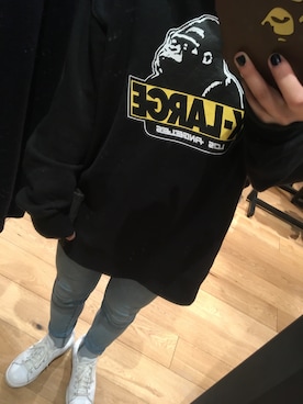 「A BATHING APE（アベイシングエイプ）のアイテム（財布/小物）」を使った、ishii mikiさん（レディース・154cm）の冬コーディネート
