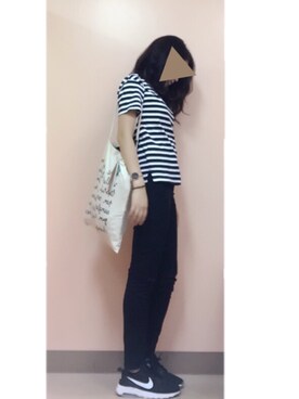 「Daniel Wellington（ダニエルウェリントン）の販売終了クラシックペティット アッシュフィールド32mm（アナログ腕時計）」を使った、noshishiさん（レディース・160cm）の秋コーディネート