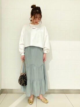 「FREE'S MART（フリーズマート）のアイテム（スウェット）」を使った、Frees_Misaさん（レディース・164cm）の冬コーディネート