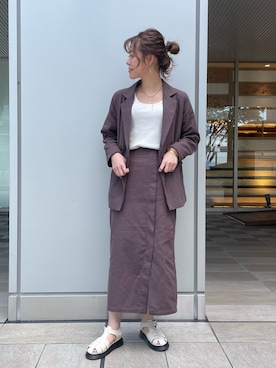 「大阪」｜「アイテム（ジャケット/アウター）」を使った、Frees_Misaさん（レディース・164cm）の春コーディネート