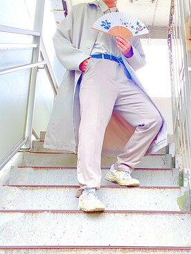 「SPINNS（スピンズ）のアイテム（トレンチコート）」を使った、EiKiさん（メンズ・175cm）の春コーディネート