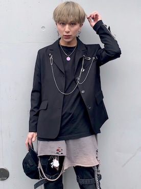 「CRANK（クランク）のアイテム（ジャケット/アウター）」を使った、taikiさん（メンズ・170cm）の春コーディネート