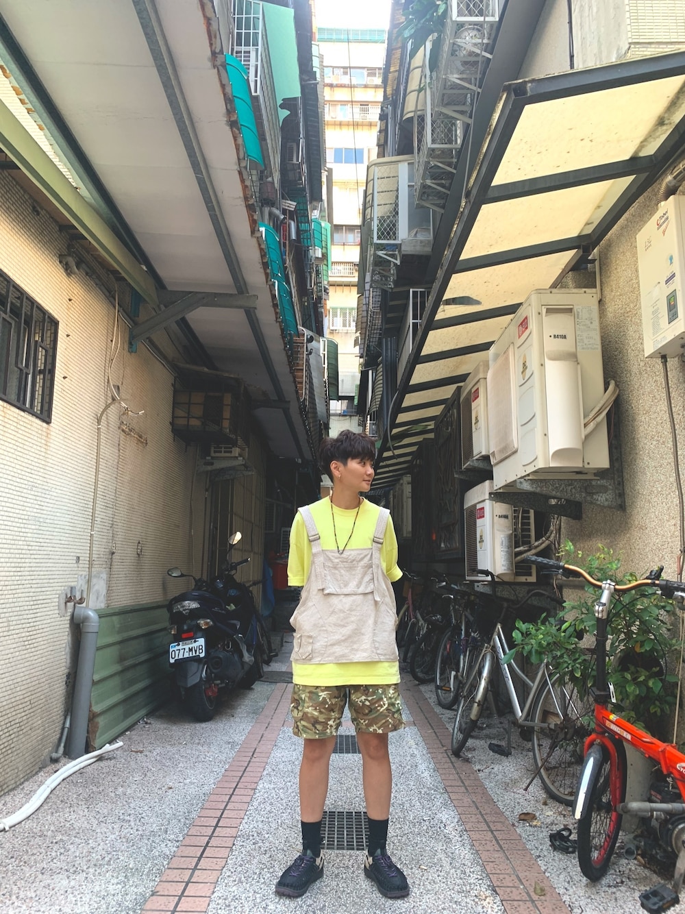 「streetwear、keen、niko and ...、BEAMS」｜「niko and...のアイテム（カーゴパンツ、その他）」を使った、yusuyuさん（レディース・161cm）の秋コーディネートの1枚目の写真