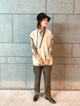 岩根　雪奈さん（レディース・166cm）の秋コーディネート