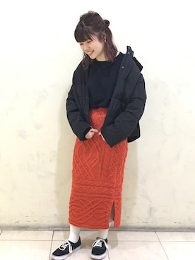 「シップス フォー ウィメン(SHIPS for women)」｜「アイテム（ダウンジャケット/コート）」を使った、吉田さん（レディース・163cm）の秋コーディネート