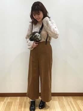「Khaju（カージュ）のアイテム」を使った、吉田さん（レディース・163cm）の秋コーディネート