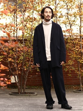「ハイネックプルオーバー」｜ARKnets STAFFさん（メンズ・175cm）の冬コーディネート