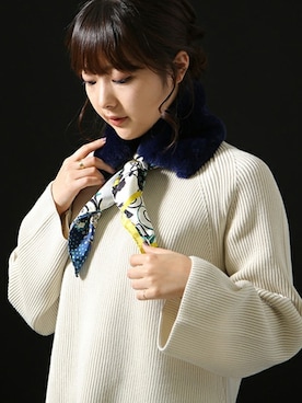 「シルク」｜「アイテム（財布/小物）」を使った、ARKnets STAFFさん（レディース・160cm）の冬コーディネート