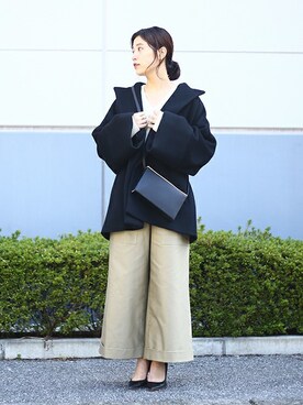 「レディース」｜「アイテム（その他アウター）」を使った、ARKnets STAFFさん（レディース・161cm）の冬コーディネート