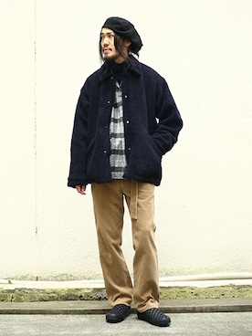「marka（マーカ）のアイテム（ブルゾン）」を使った、ARKnets STAFFさん（メンズ・175cm）の冬コーディネート