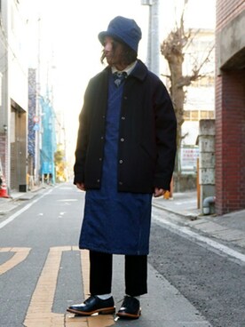 「GOLD（ゴールド）のアイテム（ブルゾン）」を使った、ARKnets STAFFさん（メンズ・170cm）の冬コーディネート