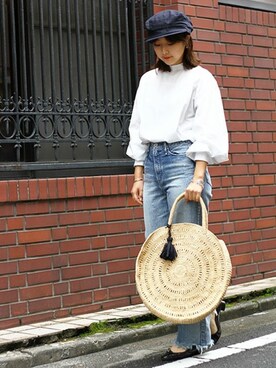 「ARKnets（アークネッツ）のアイテム（バッグ）」を使った、ARKnets STAFFさん（レディース・160cm）の春コーディネート