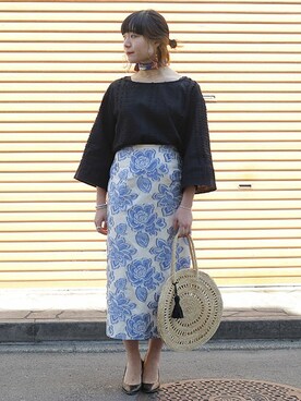 「ARKnets（アークネッツ）のアイテム（バッグ）」を使った、ARKnets STAFFさん（レディース・165cm）の春コーディネート