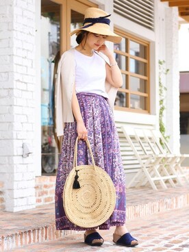 「ARKnets（アークネッツ）のアイテム（バッグ）」を使った、ARKnets STAFFさん（レディース・160cm）の春コーディネート