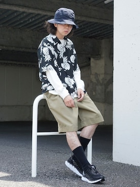 「ARKnets（アークネッツ）のアイテム」を使った、ARKnets STAFFさん（メンズ・178cm）の夏コーディネート