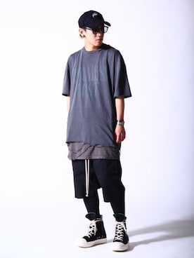 「DRKSHDW（ダークシャドウ）のアイテム」を使った、ARKnets STAFFさん（メンズ・169cm）の夏コーディネート