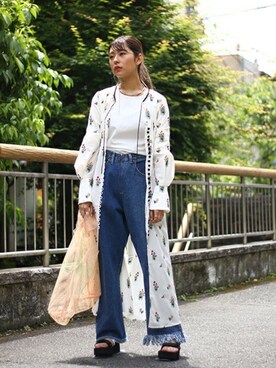 「mame（マメ）のアイテム（ワンピース）」を使った、ARKnets STAFFさん（レディース・165cm）の夏コーディネート