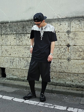 「MARCELO BURLON（マルセロ・バーロン）のアイテム」を使った、ARKnets STAFFさん（メンズ・169cm）の夏コーディネート