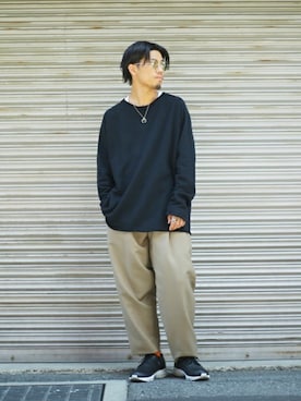 「marka（マーカ）のアイテム（スウェット）」を使った、ARKnets STAFFさん（メンズ・170cm）の夏コーディネート