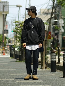 「Acne Studios（アクネストゥディオズ）のアイテム（スウェット）」を使った、ARKnets STAFFさん（メンズ・175cm）の夏コーディネート