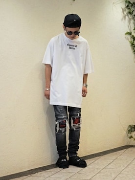 「MARCELO BURLON（マルセロ・バーロン）のアイテム」を使った、ARKnets STAFFさん（メンズ・169cm）の夏コーディネート