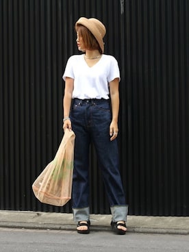 「AURALEE」｜ARKnets STAFFさん（レディース・163cm）の夏コーディネート