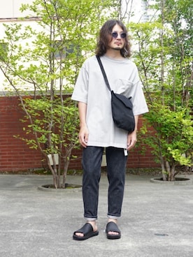 「ショルダーポーチ」｜ARKnets STAFFさん（メンズ・170cm）の夏コーディネート