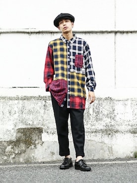 「WP（ダブリューピー）のアイテム（パンツ）」を使った、ARKnets STAFFさん（メンズ・173cm）の夏コーディネート