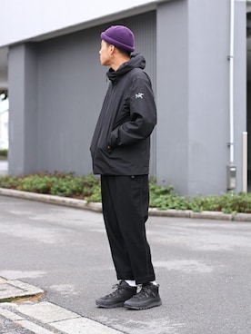 「WP（ダブリューピー）のアイテム（パンツ）」を使った、ARKnets STAFFさん（メンズ・173cm）の秋コーディネート