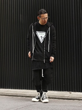 「DRKSHDW（ダークシャドウ）のアイテム」を使った、ARKnets STAFFさん（メンズ・169cm）の秋コーディネート