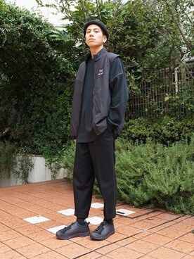 「WP（ダブリューピー）のアイテム（スウェット）」を使った、ARKnets STAFFさん（メンズ・173cm）の秋コーディネート