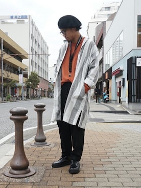 「WP（ダブリューピー）のアイテム（パンツ）」を使った、ARKnets STAFFさん（メンズ・170cm）の秋コーディネート