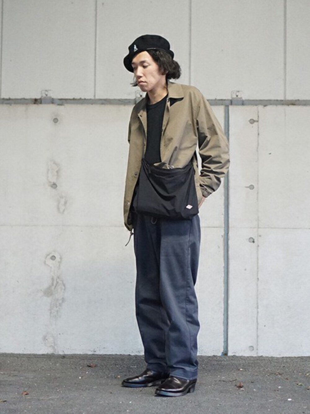 「markaのmarka / マーカ：COACH JACKET：コーチジャケット：M18A-01BL02C [COR]（ブルゾン、グリーン系）」を使った、ARKnets STAFFさん（メンズ・168cm）の秋コーディネートの1枚目の写真