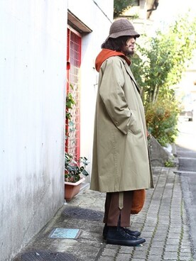 「marka（マーカ）のアイテム（バッグ）」を使った、ARKnets STAFFさん（メンズ・177cm）の秋コーディネート