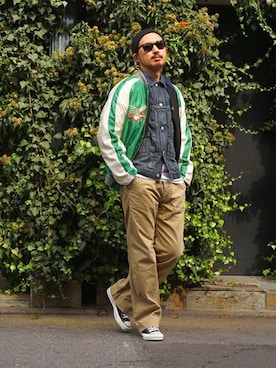 「GOLD（ゴールド）のアイテム（ブルゾン）」を使った、ARKnets STAFFさん（メンズ・177cm）の秋コーディネート