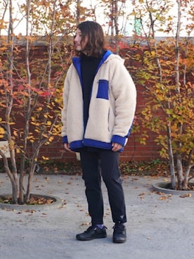 「GOLD（ゴールド）のアイテム（ブルゾン）」を使った、ARKnets STAFFさん（メンズ・170cm）の冬コーディネート