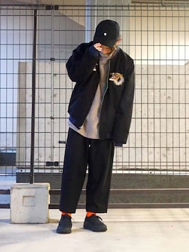 「marka（マーカ）のアイテム（シューズ）」を使った、ARKnets STAFFさん（メンズ・168cm）の冬コーディネート