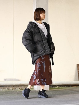 「ARKnets（アークネッツ）のアイテム（ジャケット/アウター）」を使った、ARKnets STAFFさん（レディース・160cm）の冬コーディネート