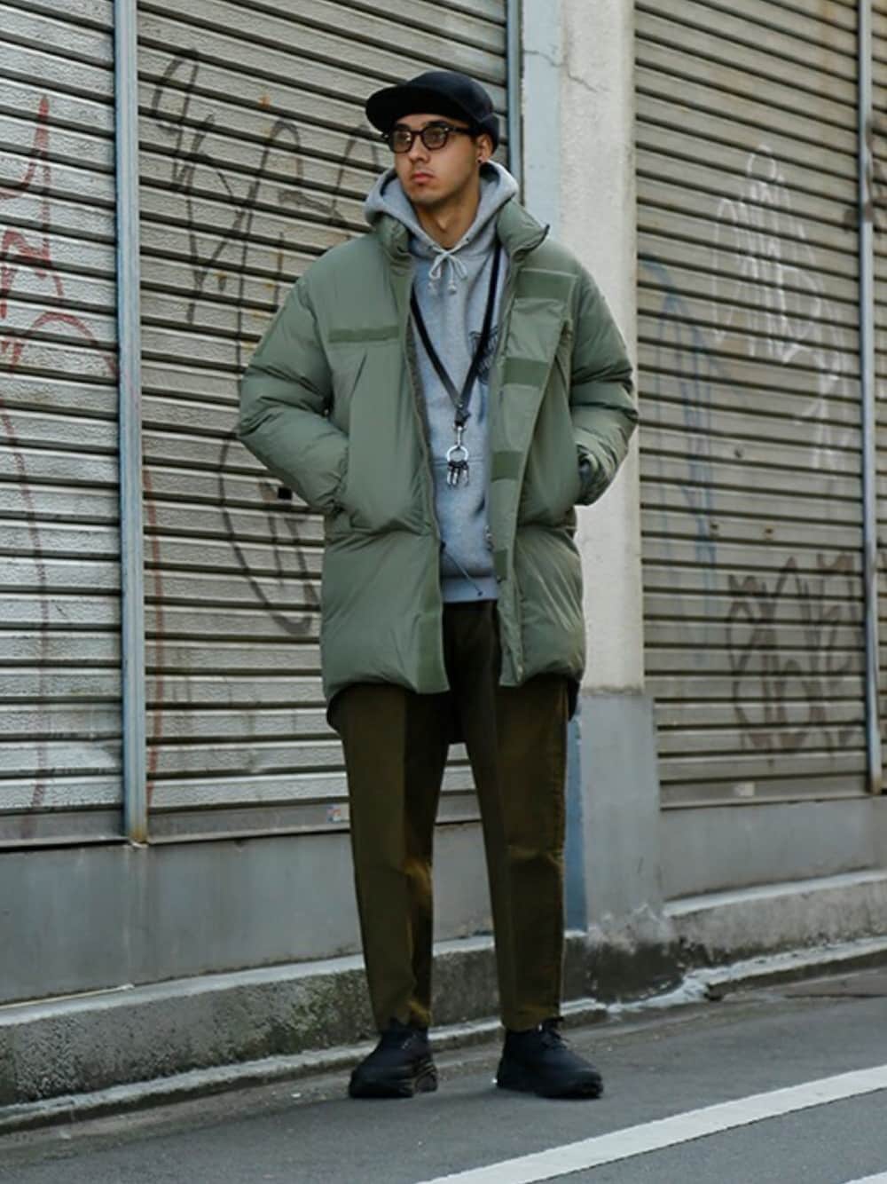 「WPのWP / ダブリューピー：WPF PULL PARKA：WP02-T011[STD]（パーカー、グレー系）」を使った、ARKnets STAFFさん（メンズ・179cm）の冬コーディネートの1枚目の写真