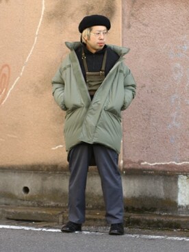 「marka（マーカ）のアイテム（ハンチング/ベレー帽）」を使った、ARKnets STAFFさん（メンズ・174cm）の冬コーディネート