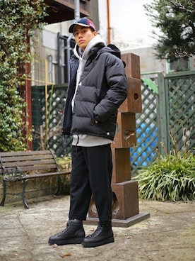 「WP（ダブリューピー）のアイテム（パンツ）」を使った、ARKnets STAFFさん（メンズ・173cm）の冬コーディネート