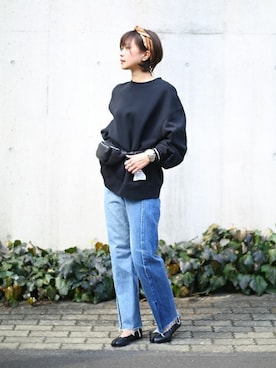 「リメイクデニム」｜「アイテム（財布/小物）」を使った、ARKnets STAFFさん（レディース・166cm）の春コーディネート