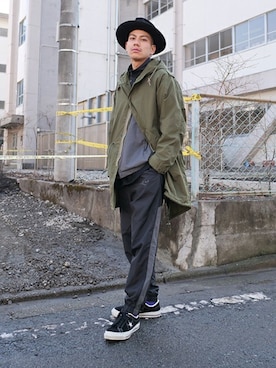 「WP（ダブリューピー）のアイテム（ジャケット/アウター）」を使った、ARKnets STAFFさん（メンズ・173cm）の春コーディネート