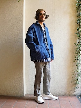 「marka（マーカ）のアイテム（ブルゾン）」を使った、ARKnets STAFFさん（メンズ・175cm）の春コーディネート