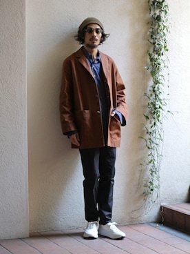 「marka（マーカ）のアイテム（ブルゾン）」を使った、ARKnets STAFFさん（メンズ・175cm）の春コーディネート