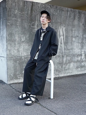 「WP（ダブリューピー）のアイテム（帽子）」を使った、ARKnets STAFFさん（メンズ・168cm）の春コーディネート