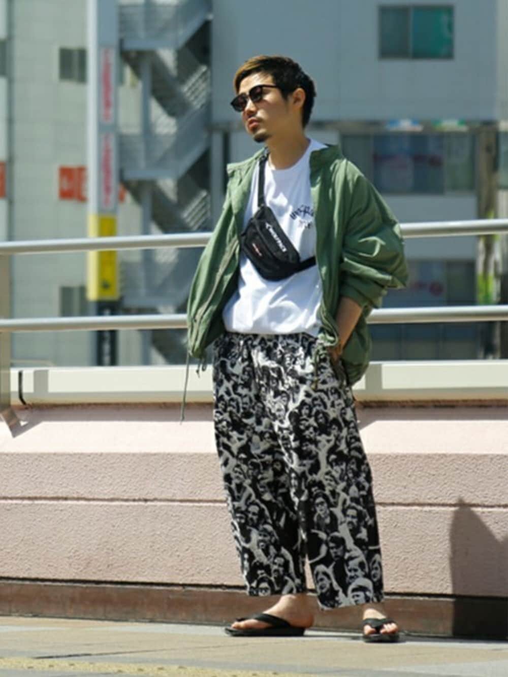 「WPのWP / ダブリューピー：WP CIRCLE L/Tee：WP03-T014[STD]（Tシャツ/カットソー、ホワイト系）」を使った、ARKnets STAFFさん（メンズ・166cm）の春コーディネートの1枚目の写真